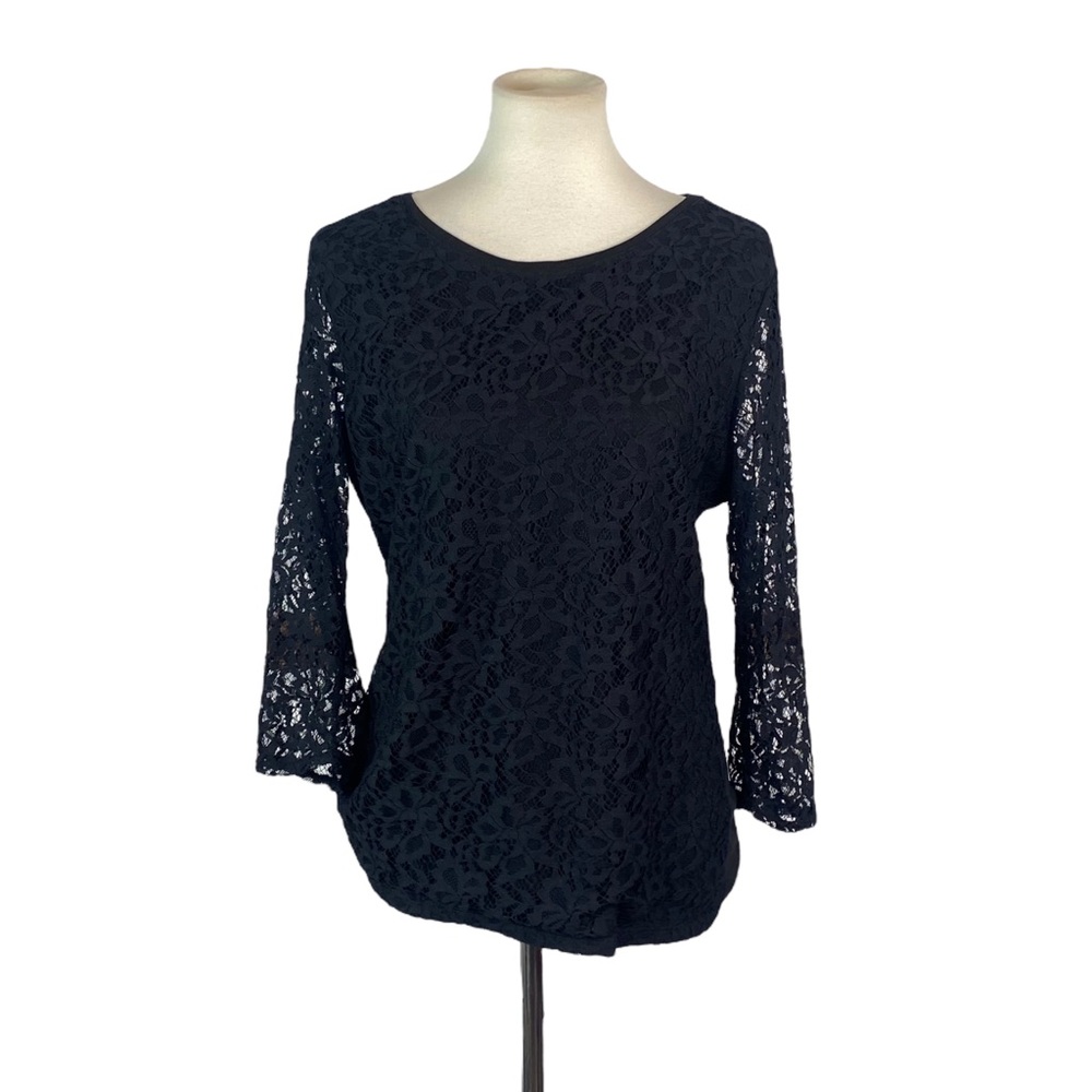 Woman’s Covington black lace blouse size L